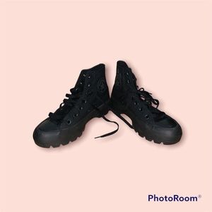 All Black Platform Converse